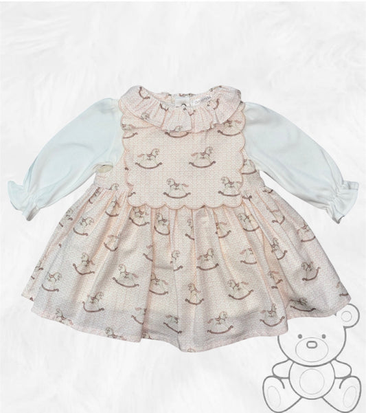 Deolinda Florence Rocking Horse Pinafore & Top Set