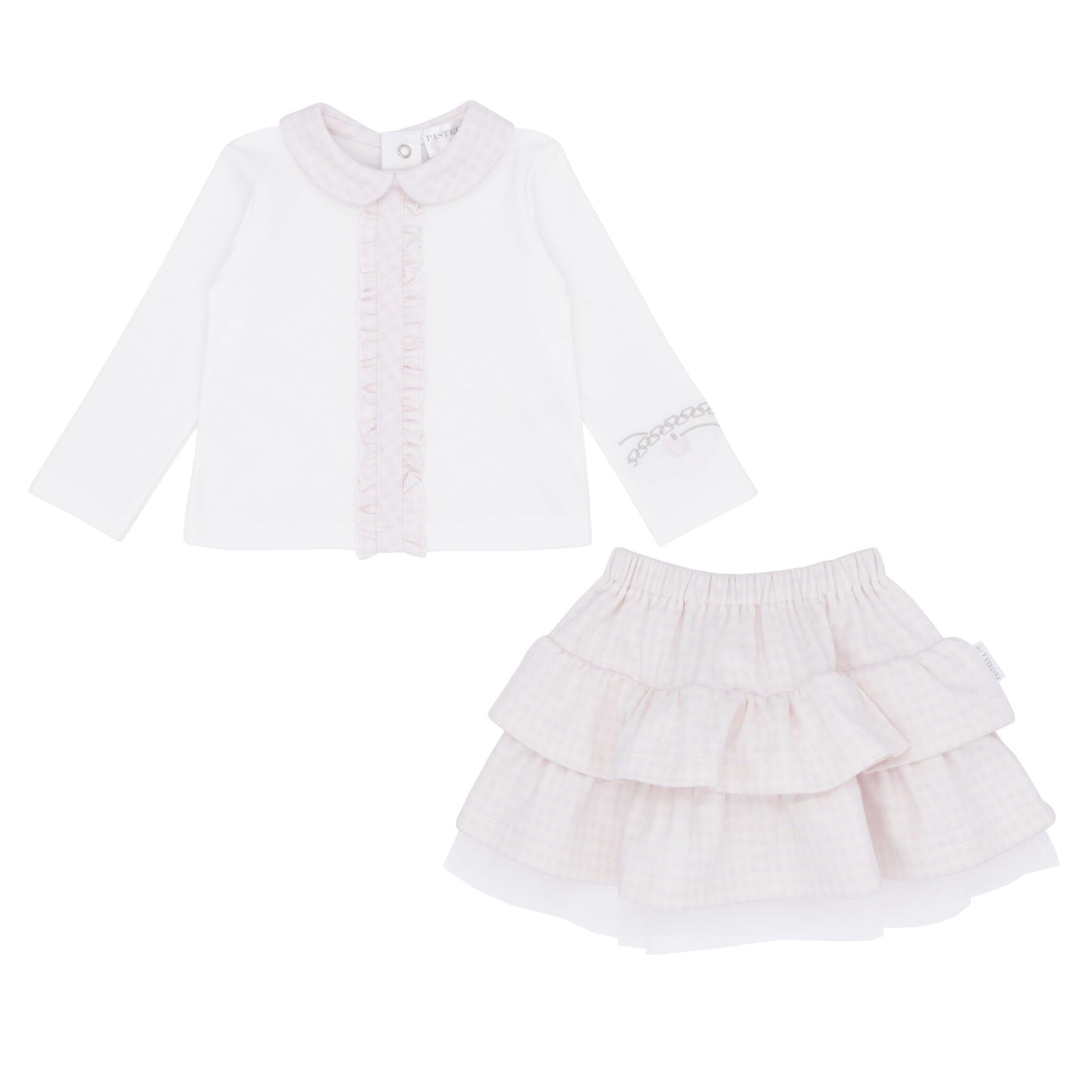 Pastels & Co Pink Skirt & Blouse Set