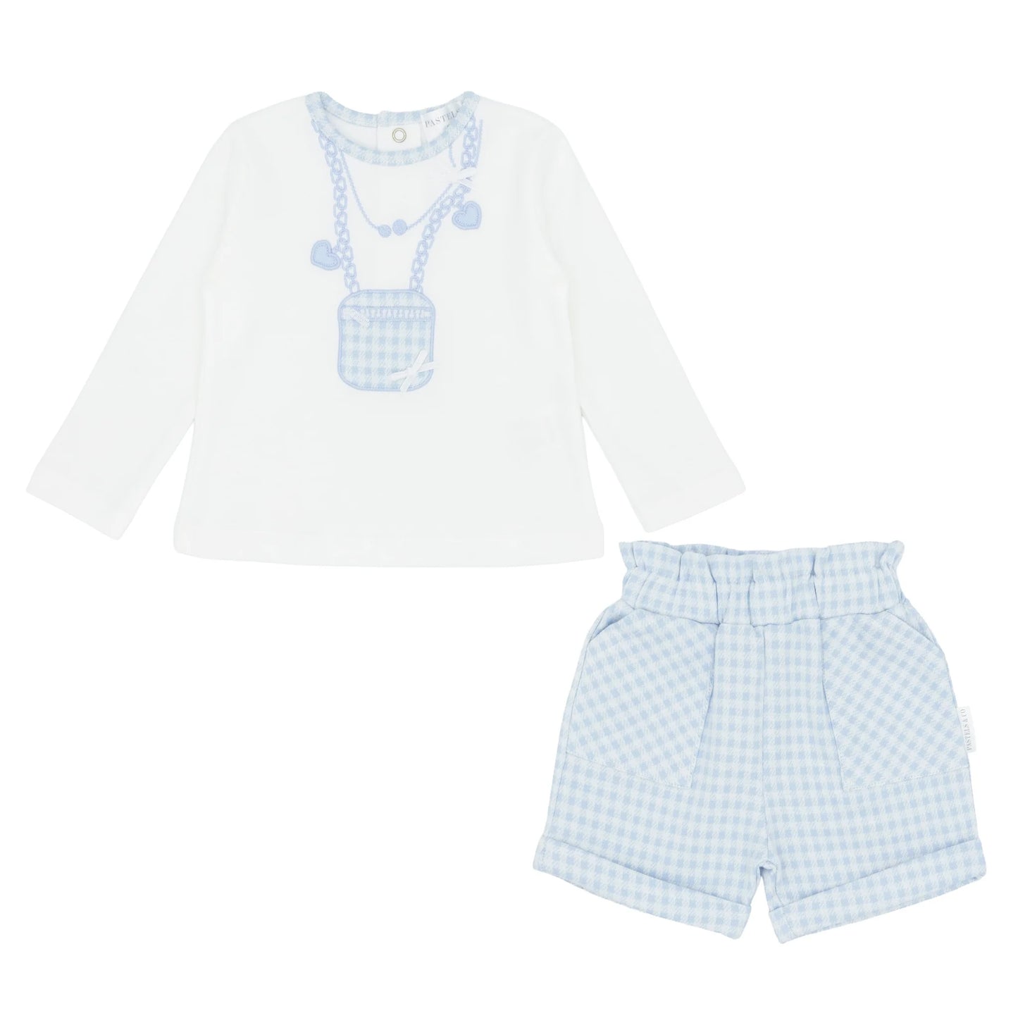 Pastels & Co Afador Blue Shorts and top set