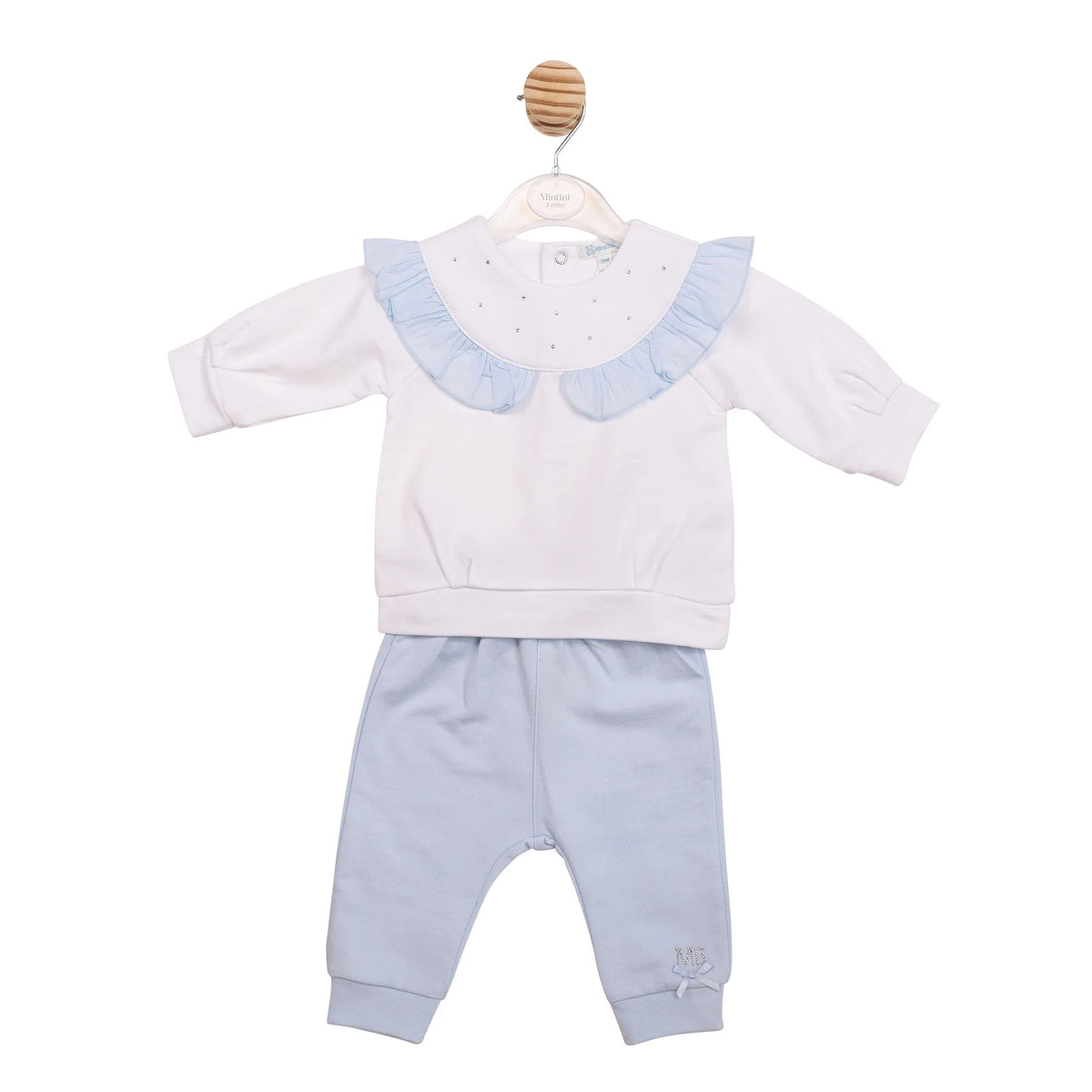 Mintini Blue & White Diamanté Jogset