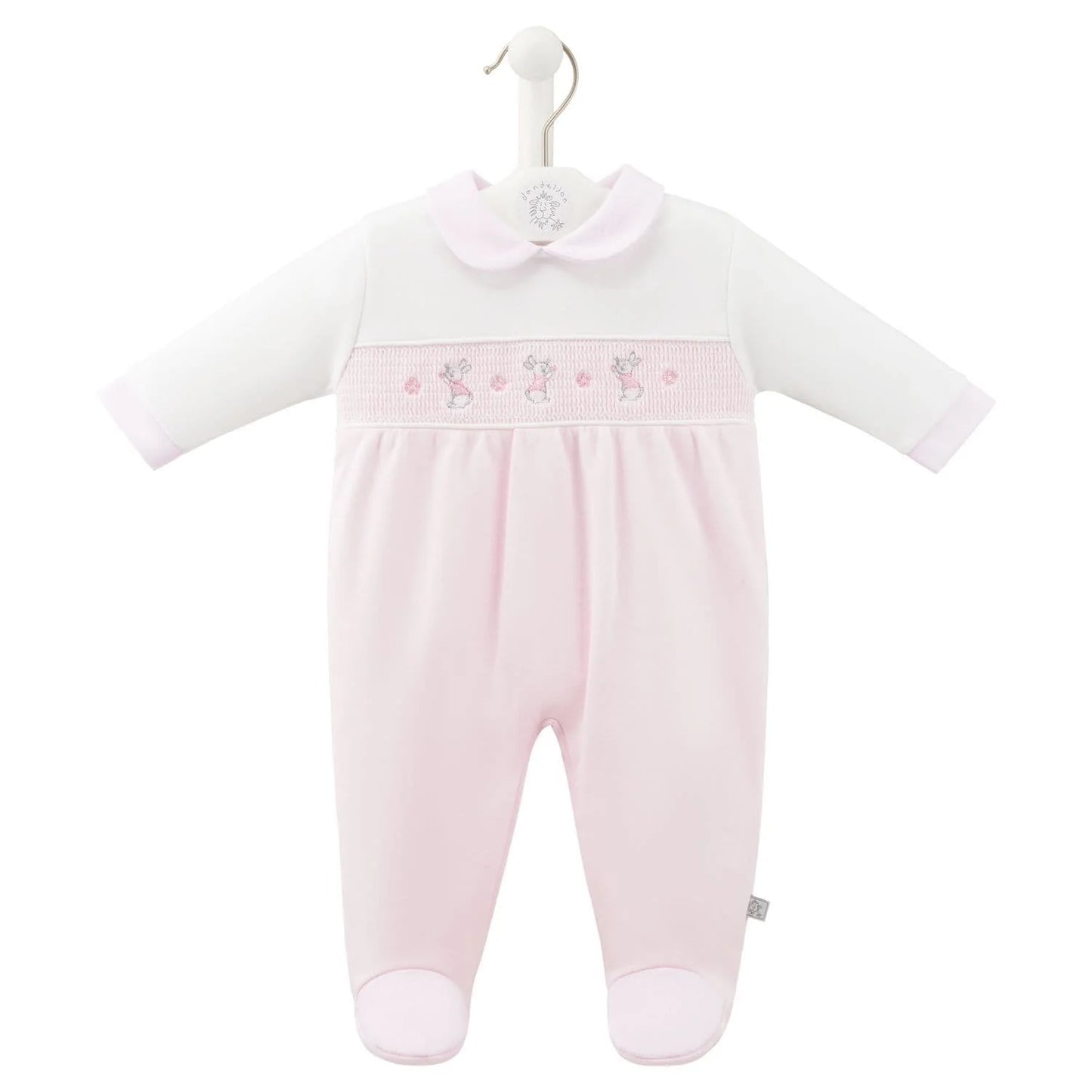 Dandelion Smocked Bunny Sleepsuit