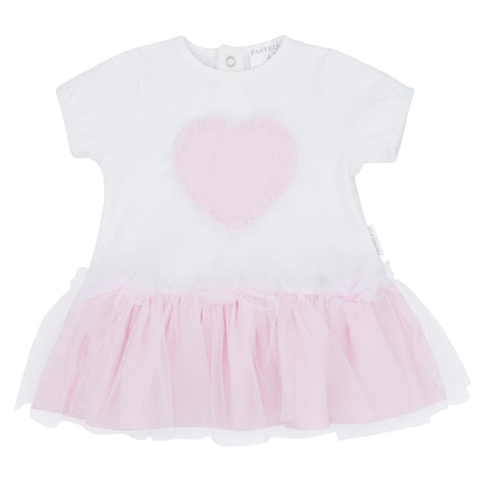 Pastels & Co Pink Heart Tulle Dress