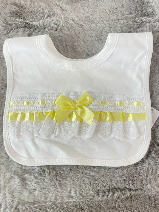 Lemon Frill Bow Bib