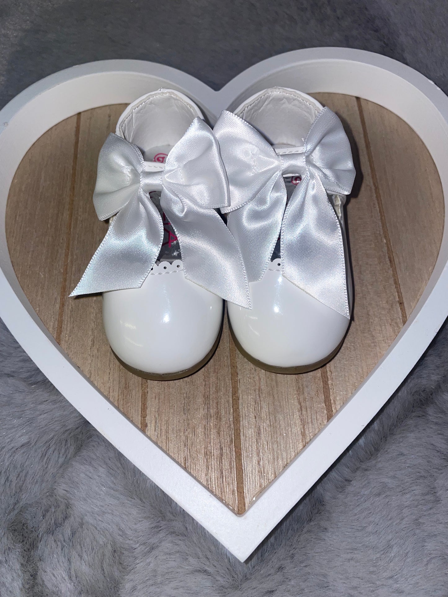 White Kylie Bow Shoes