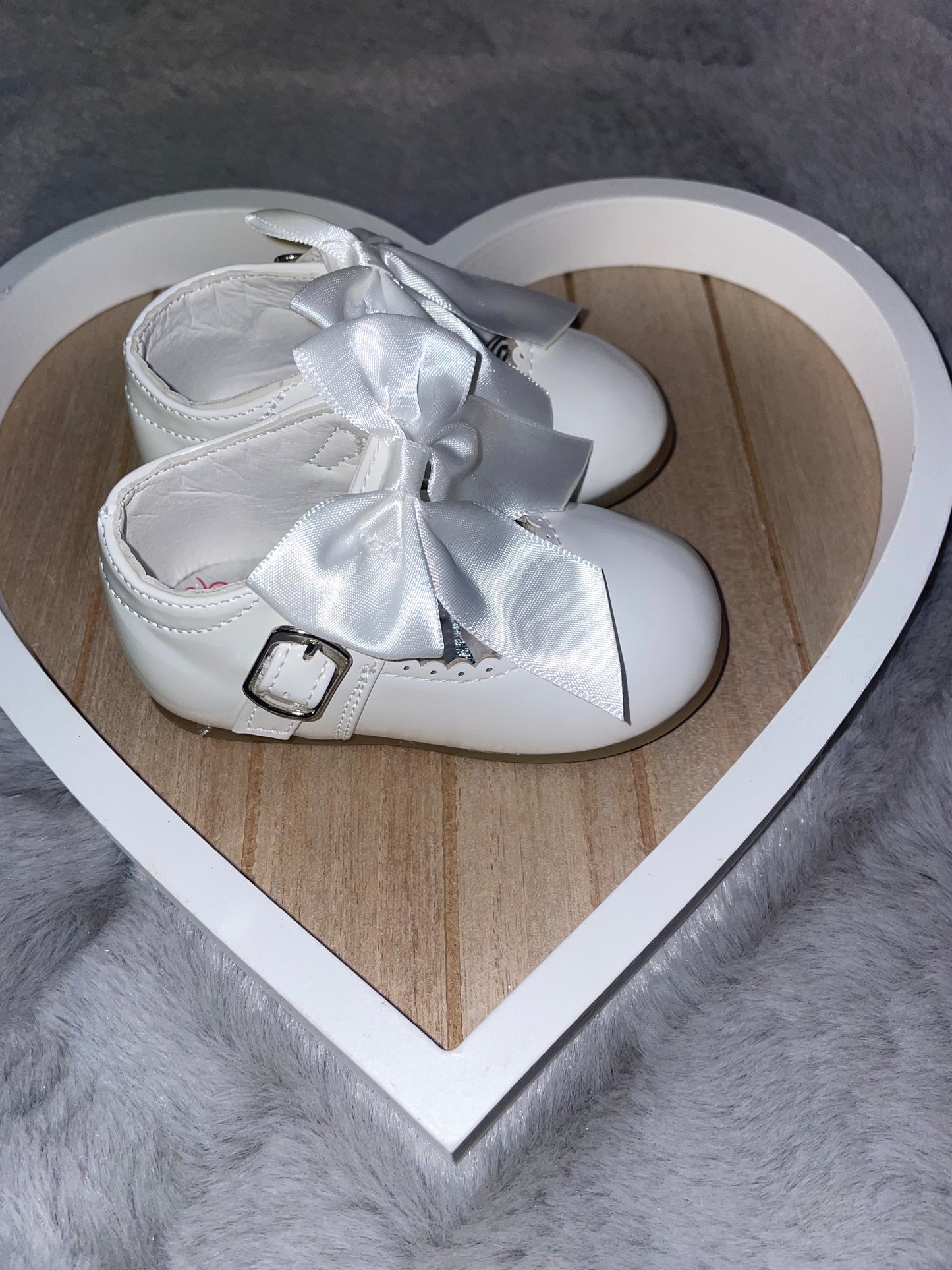 White Kylie Bow Shoes