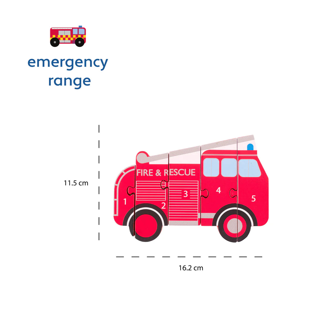 Vintage Fire Engine Number Puzzle