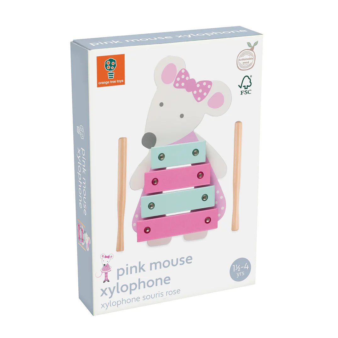 Pink Mouse Wooden Xylophone