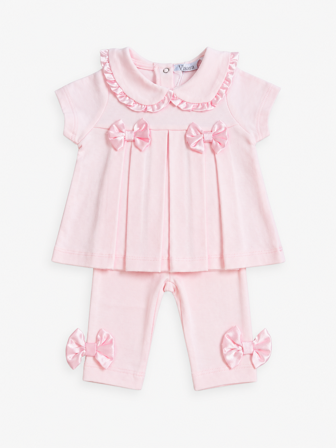 Bow pleat top and leggings set