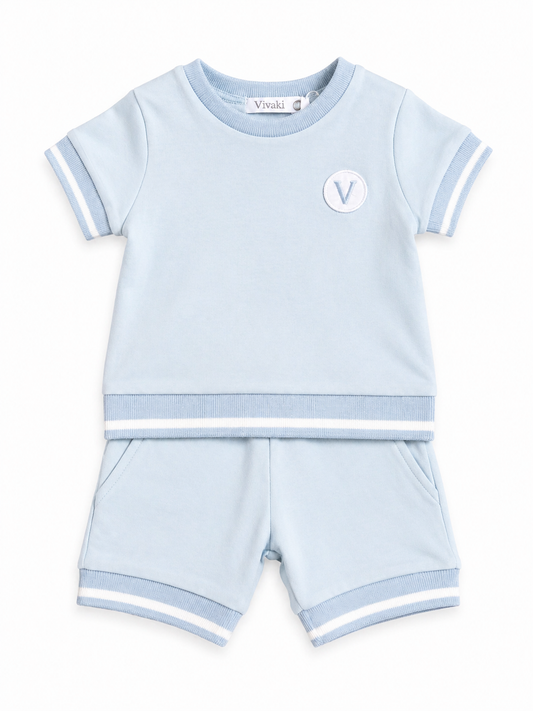 Blue T-shirt and shorts set