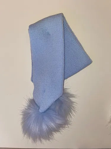 Pom Pom Knit Scarf