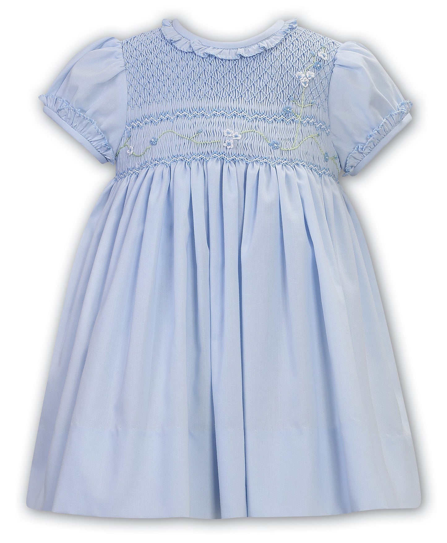 Sarah Louise Blue Smocked Dress 013188