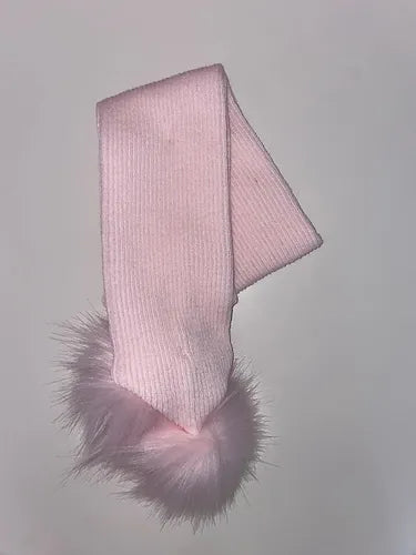 Pom Pom Knit Scarf