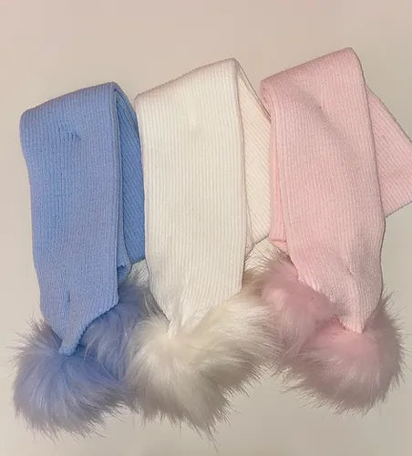 Pom Pom Knit Scarf